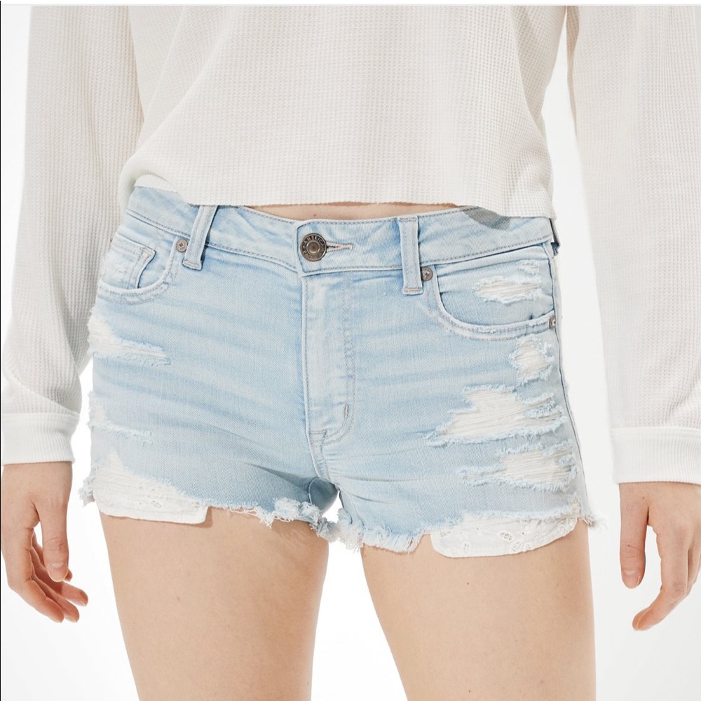 American eagle hi rise shorts
